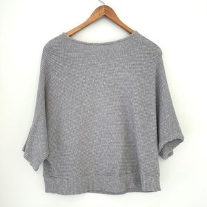 Gray Slouchy Ribbed Shirt